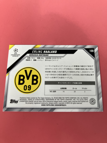 Produkt: Haaland Topps Champions League 2022 Japanische Version